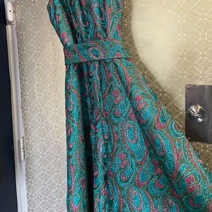 Vintage 1960s Wide Leg Metallic Jumpsuit